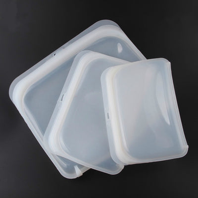 3pcs/Pack Silicone Reusable Food Storage Bags