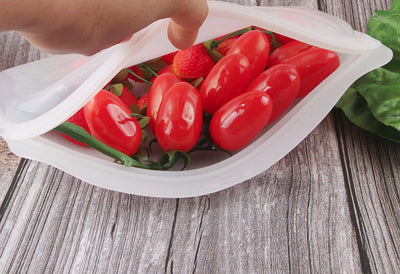 3pcs/Pack Silicone Reusable Food Storage Bags