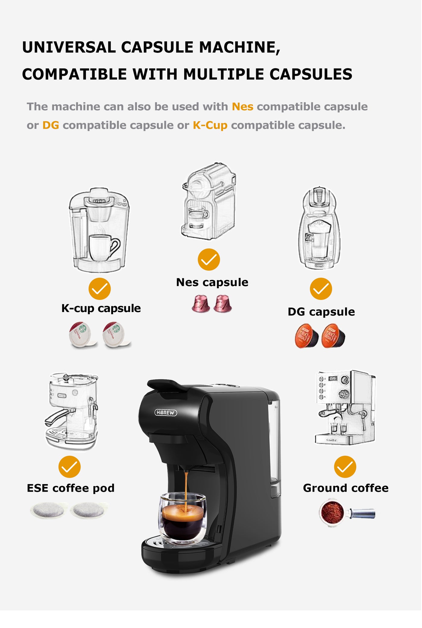 Multiple Capsule Espresso Coffee Maker