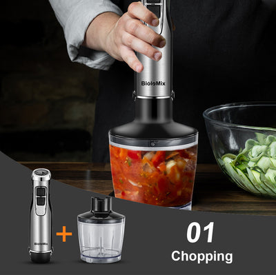 Stainless Steel 4 in 1 High Power 1200W Immersion Blender Mixer