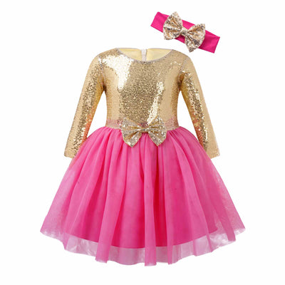 Flower Sequins Princess Dress