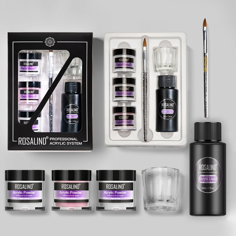 Acrylic Powder Set With Nail Brush Tool Kit