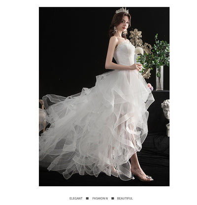 2023 New Strapless Wedding Dress