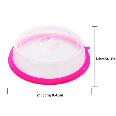 Professional Microwave Food Anti-Sputtering Cover With Handle