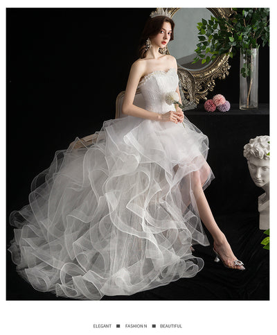 2023 New Strapless Wedding Dress