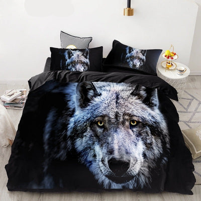 Lion Tiger Wolf Animal Pattern Bedding Sets