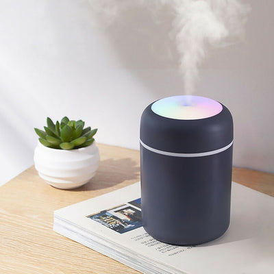 Portable Low Noise Humidifier 300ml - Bedroom, Office, & Living Room