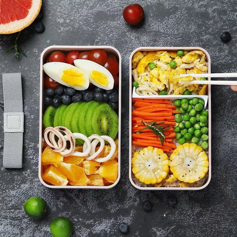 Portable Lunch Box Double-layer