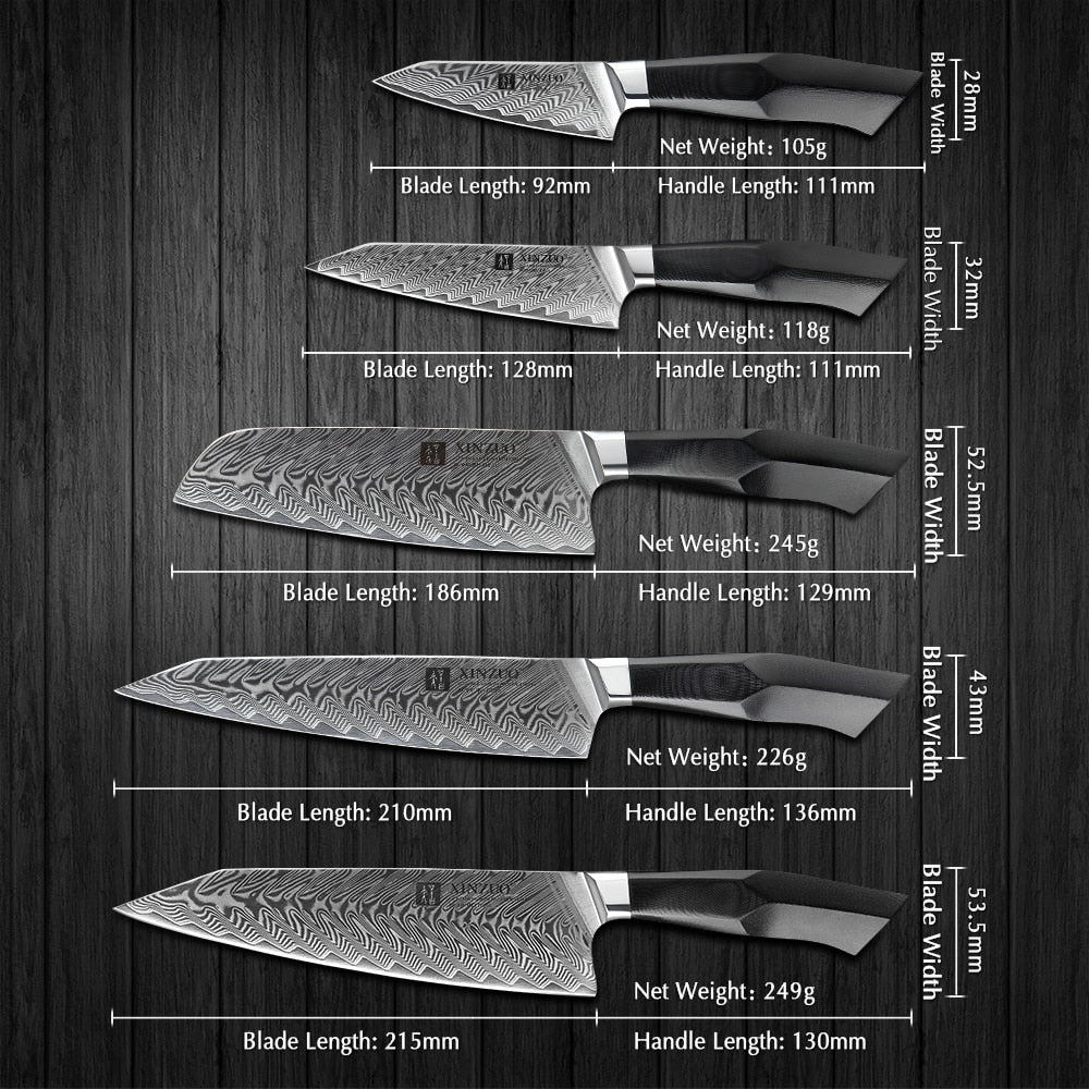 5 Pcs Professional Kitchen Knife Set 67 Layers
