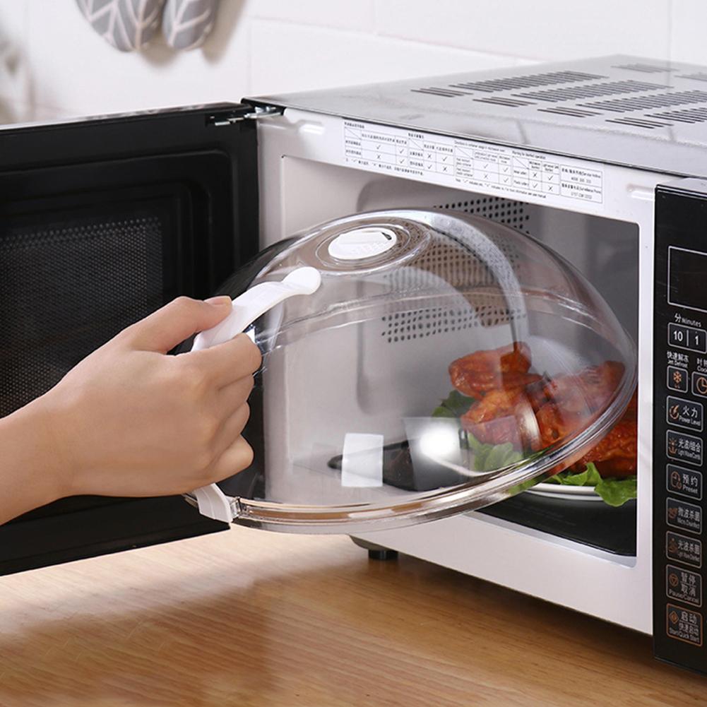 Professional Microwave Food Anti-Sputtering Cover With Handle