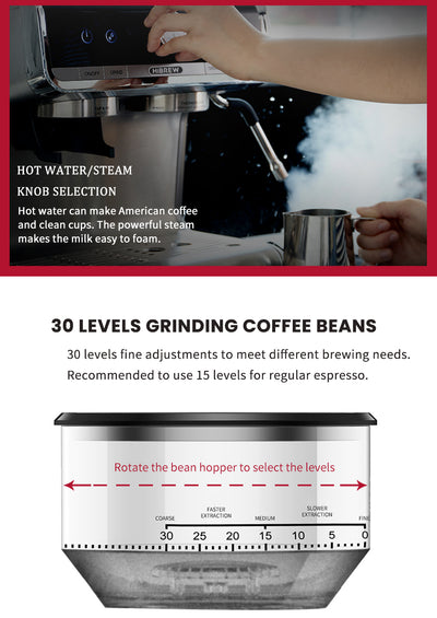 Barista Pro 19Bar Bean Grinder Coffee Machine