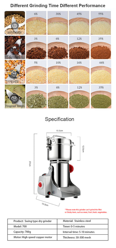 Dry Food Grinder Mill Machine