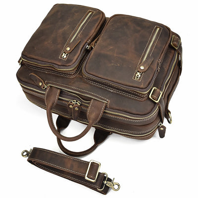 Genuine Leather Laptop Backpack