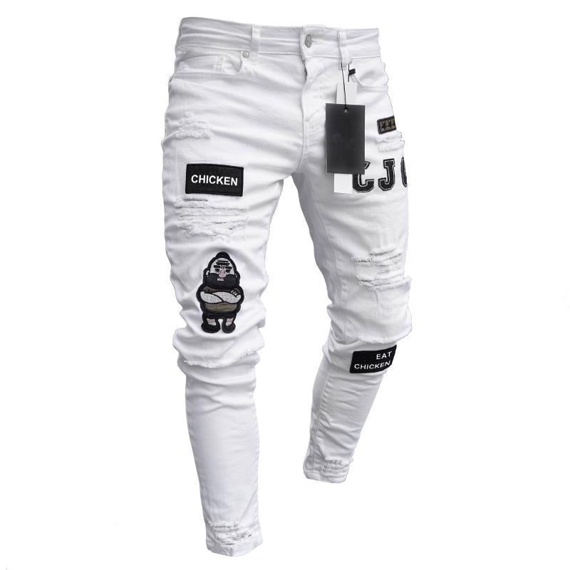 Slim-Fit Ripped Men's Jeans