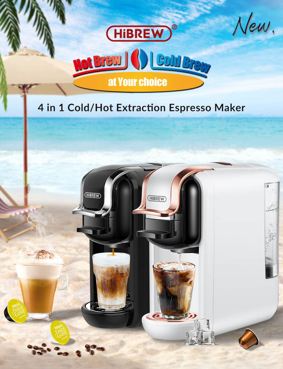 Cafeteria Hot/Cold 4in1Cofee Machine