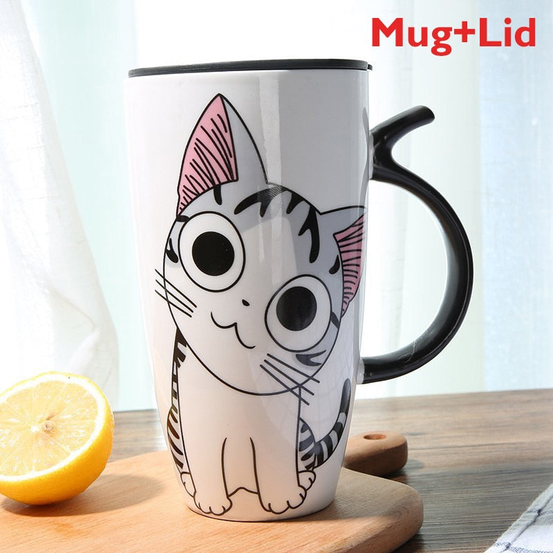 600ml Cute Cat Ceramics Coffee Mug