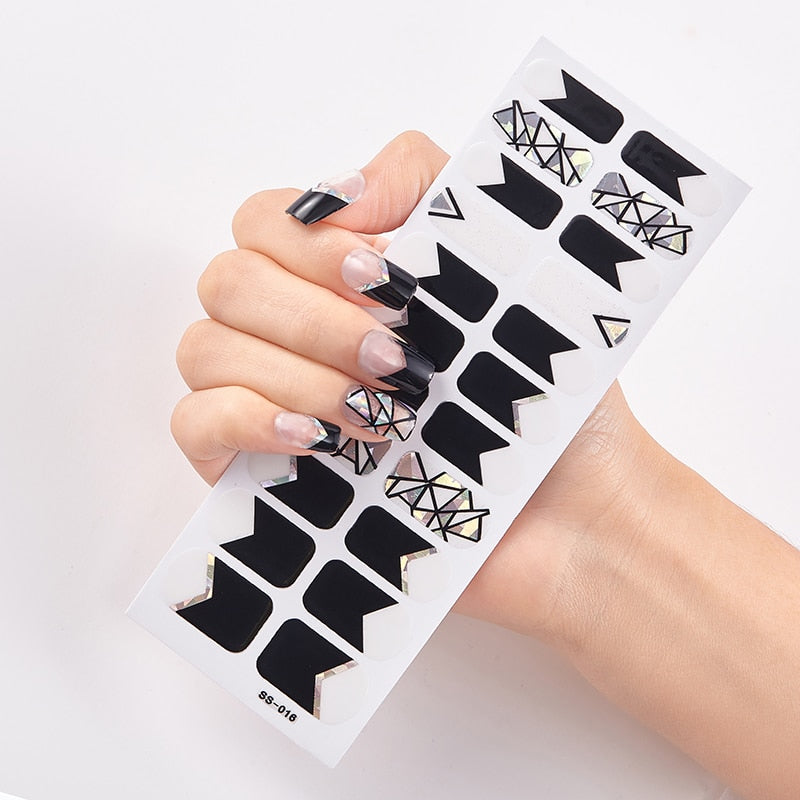 DIY Solid Nail Sticker set