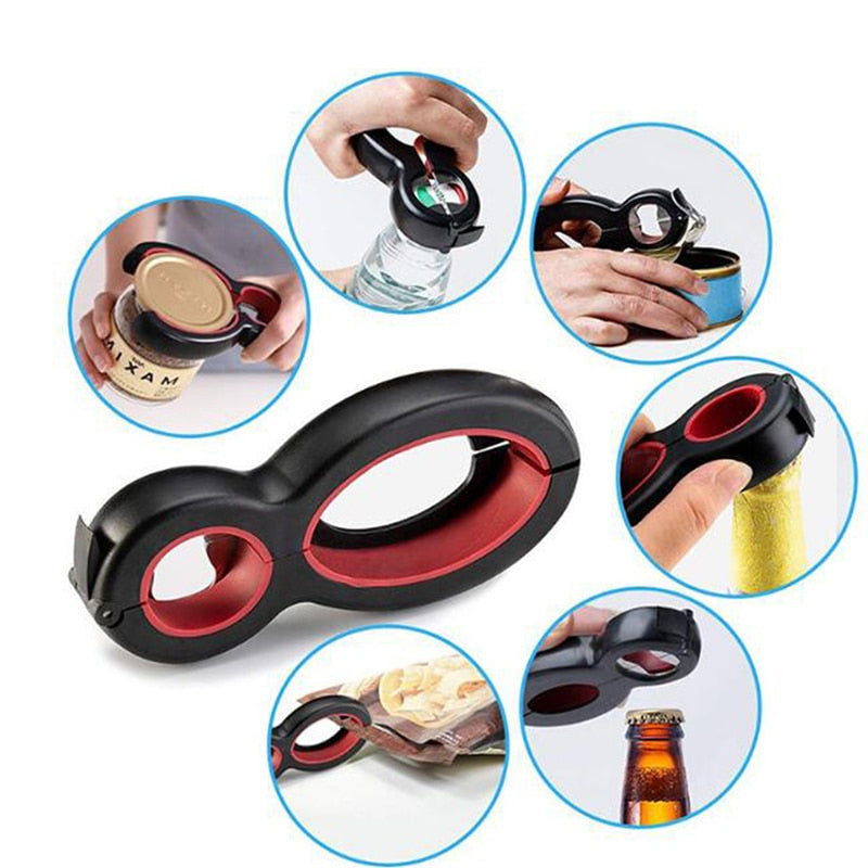 6 in 1 Multi Function Can Beer Bottle Opener