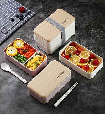 Portable Lunch Box Double-layer