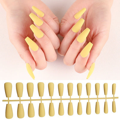 24pcs Fake Nails Solid Color