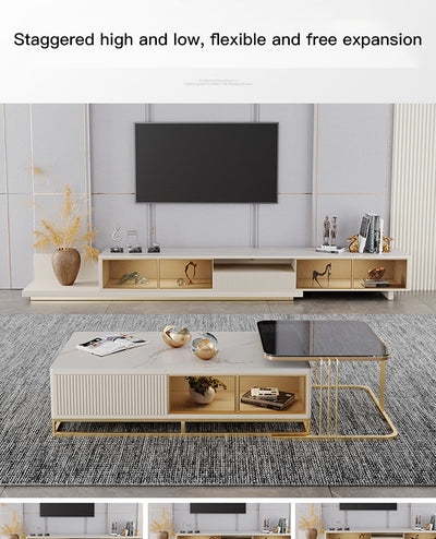 Light Luxury Tv Cabinet & Coffee Table Combination