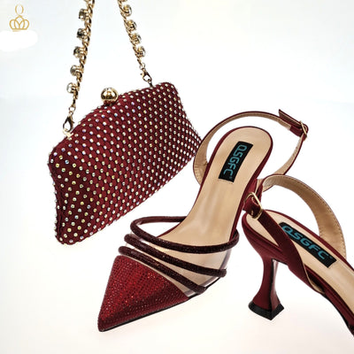 2023 NEW Arrival Diamond Plated Shoes & Bags Design + Gift