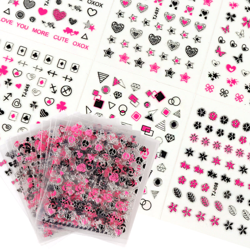 30Pc/Set 3D Mixed Butterfly Nail Stickers
