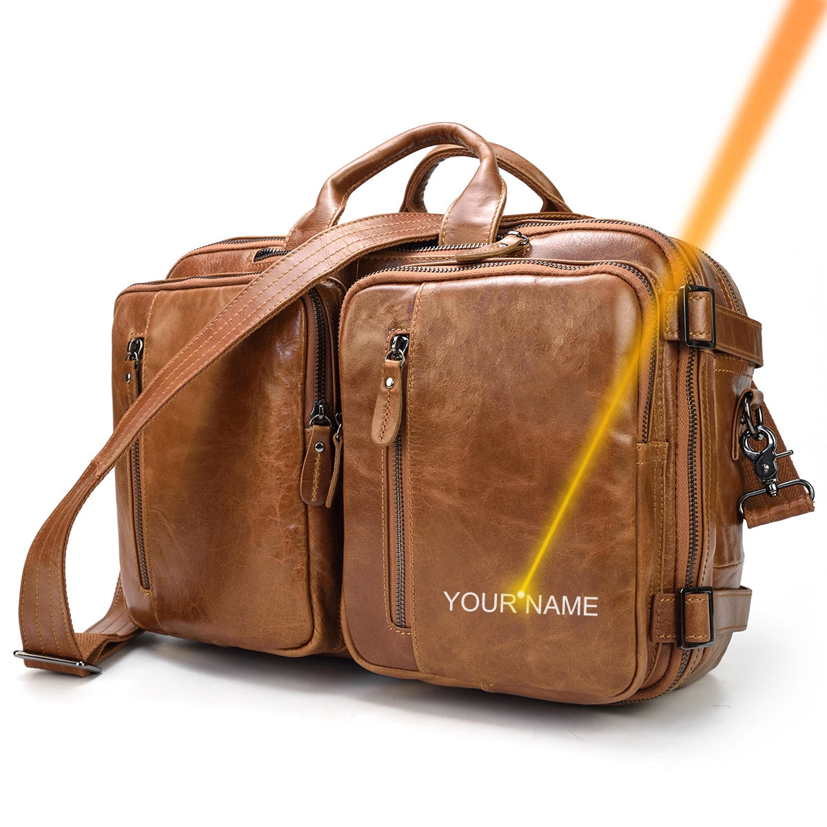 Genuine Leather Laptop Backpack