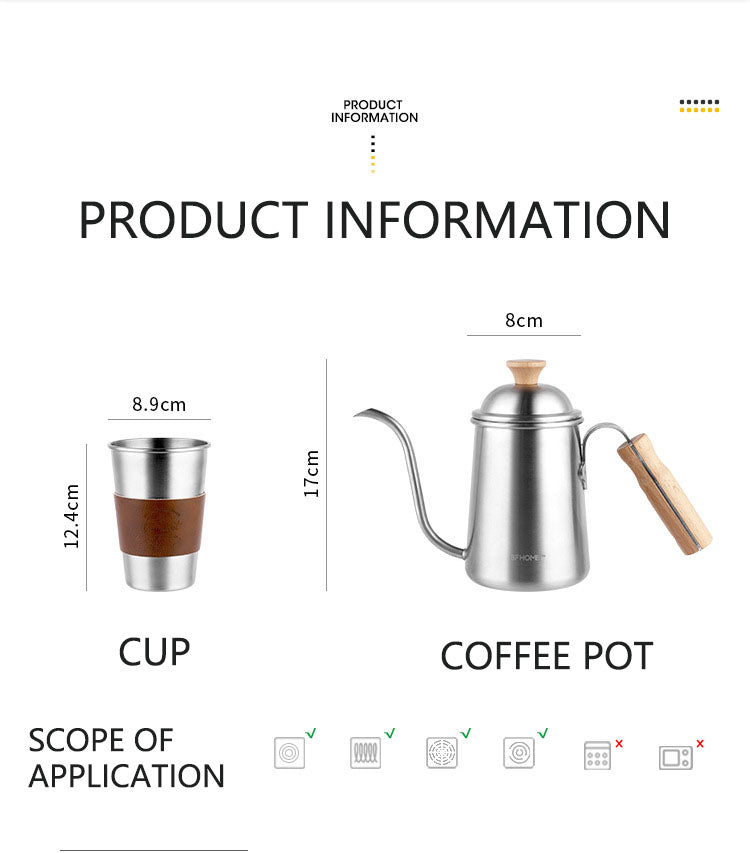 Coffee Hand Brewing Pot Stainless Steel