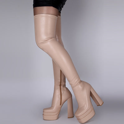 Best Seller PU Leather High Thigh Boots