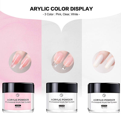 Acrylic Nail Kit Crystal Powders