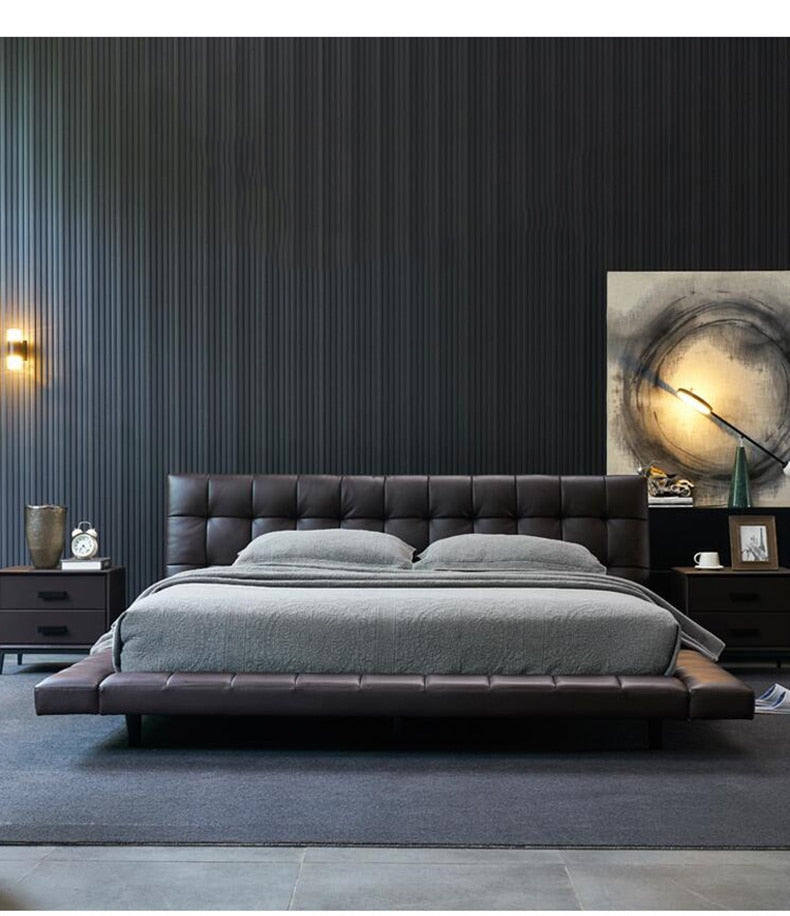 Modern Leather Bed HQ