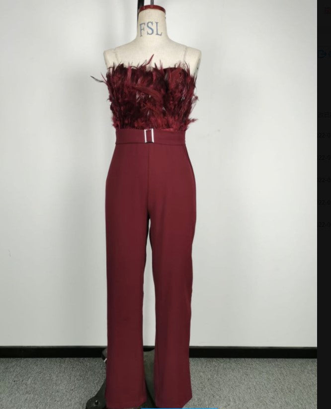 Long Elegant Strapless Jumpsuit