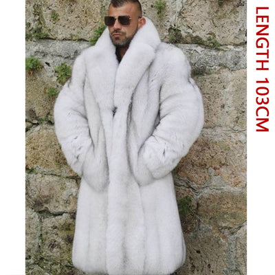 F9 Fox Fur Coat Natural Winter Jackets Men's