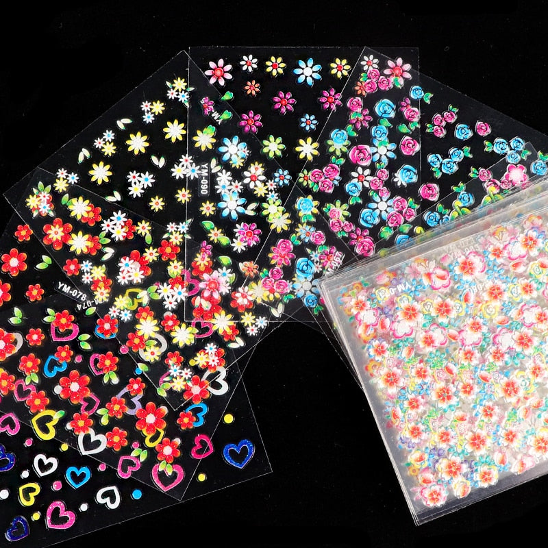 30Pc/Set 3D Mixed Butterfly Nail Stickers