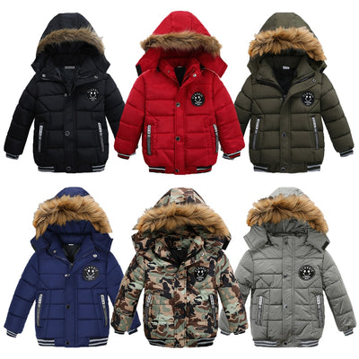 Boys Winter Jacket Heavyweight Hooded