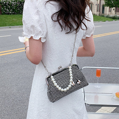 Pearl & Diamond Crossbody Handbags