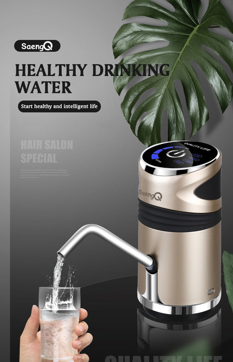 Auto Electric Water Bottle Drinking Pump USB Charging Dispenser