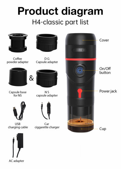 Portable Coffee Machine for Car & Home