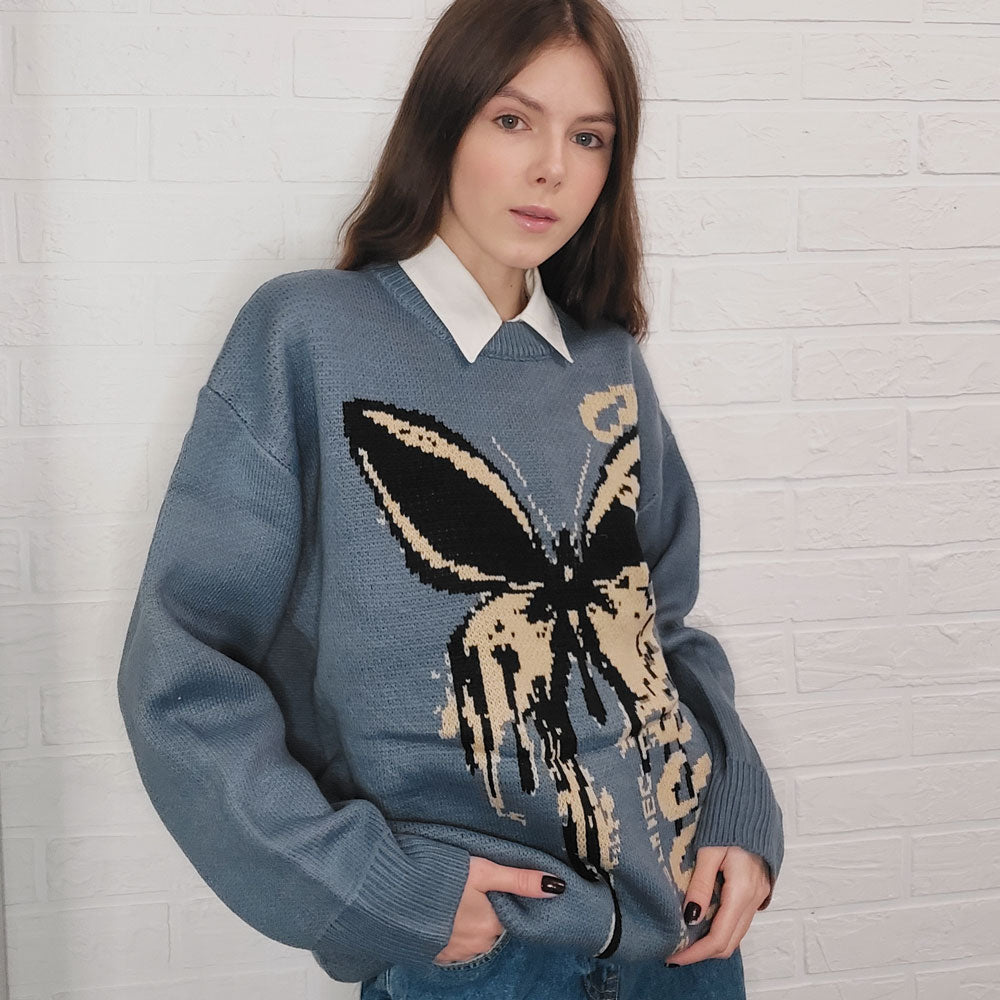Soft Knitted Butterfly Sweater
