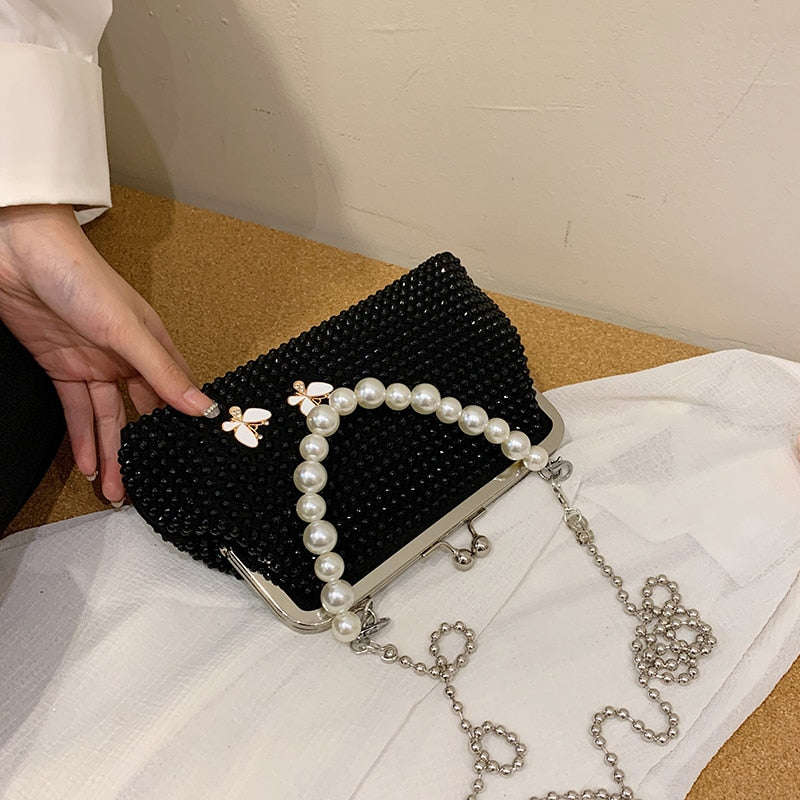 Pearl & Diamond Crossbody Handbags