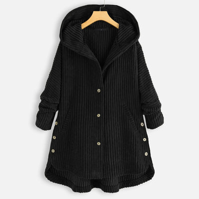 Corduroy Hooded Cotton Coat