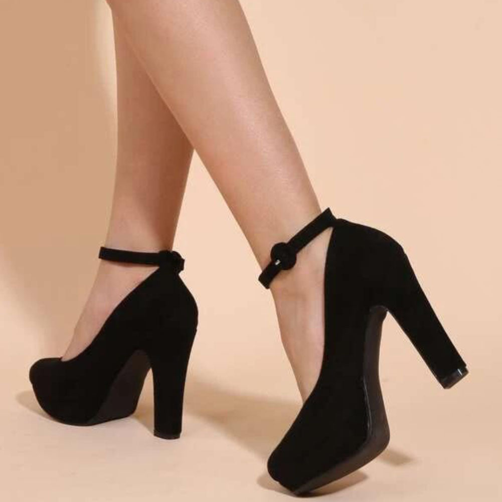 Elegant Ankle Strap Pump Heels