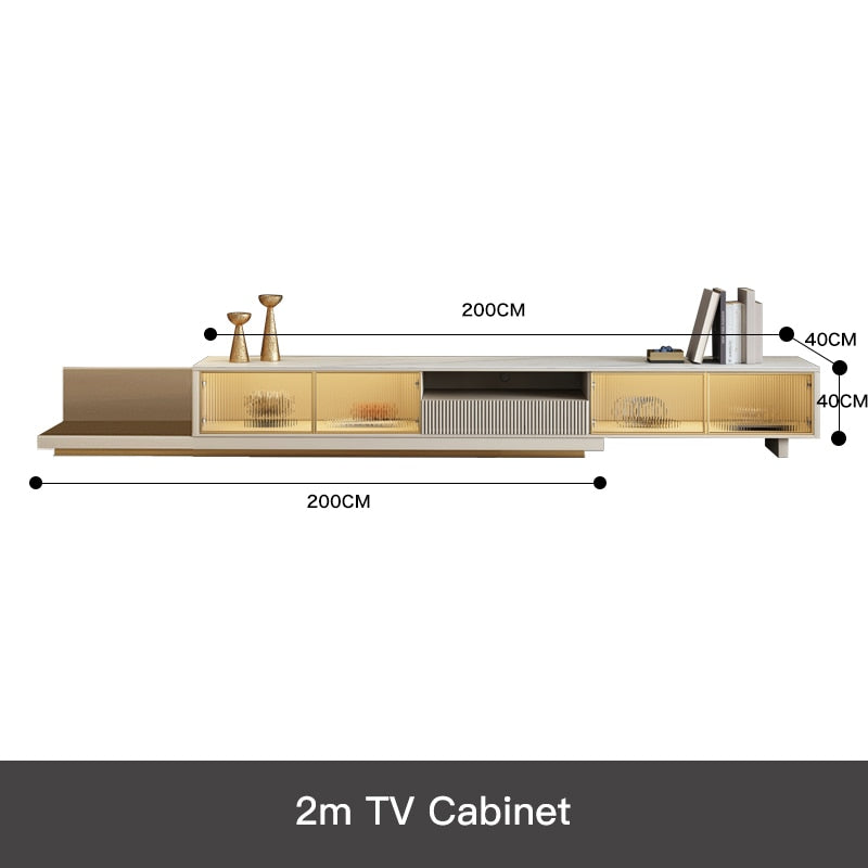 Light Luxury Tv Cabinet & Coffee Table Combination