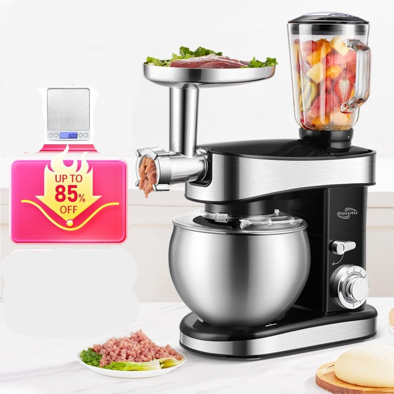 1500W Stainless Steel Mixer & Meat Grinder