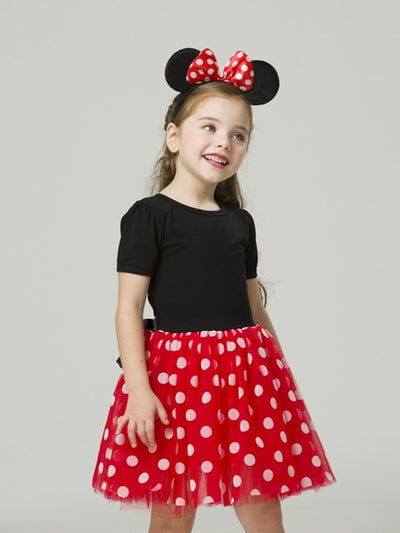 Short Sleeve Polka Dot Dress