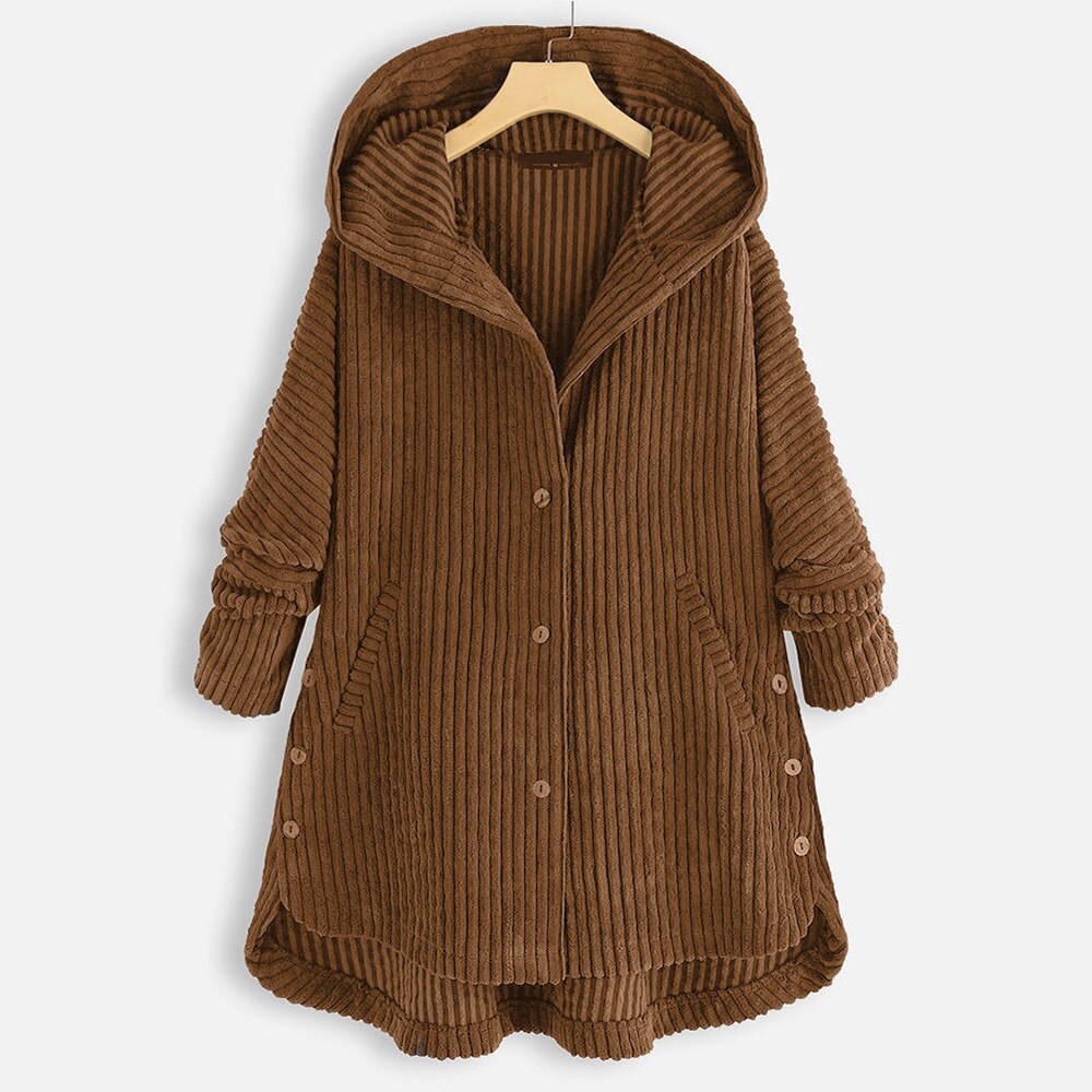 Corduroy Hooded Cotton Coat