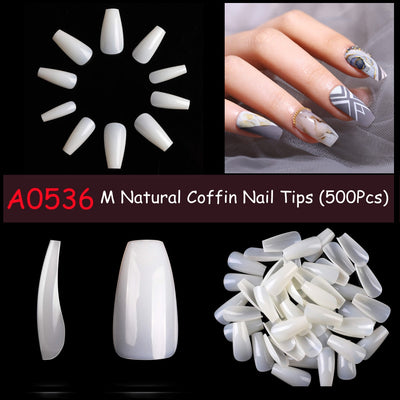500pcs Acrylic Fake Nail Full Cover Tips