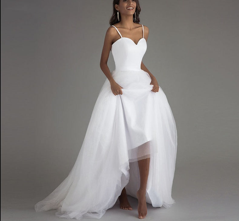 Elegant Long A-Line Wedding Dress