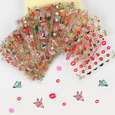 30Pc/Set 3D Mixed Butterfly Nail Stickers